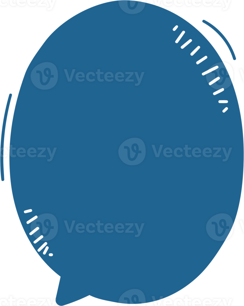 Colorful pastel blue color speech bubble balloon, icon sticker memo keyword planner text box banner, flat png transparent element design