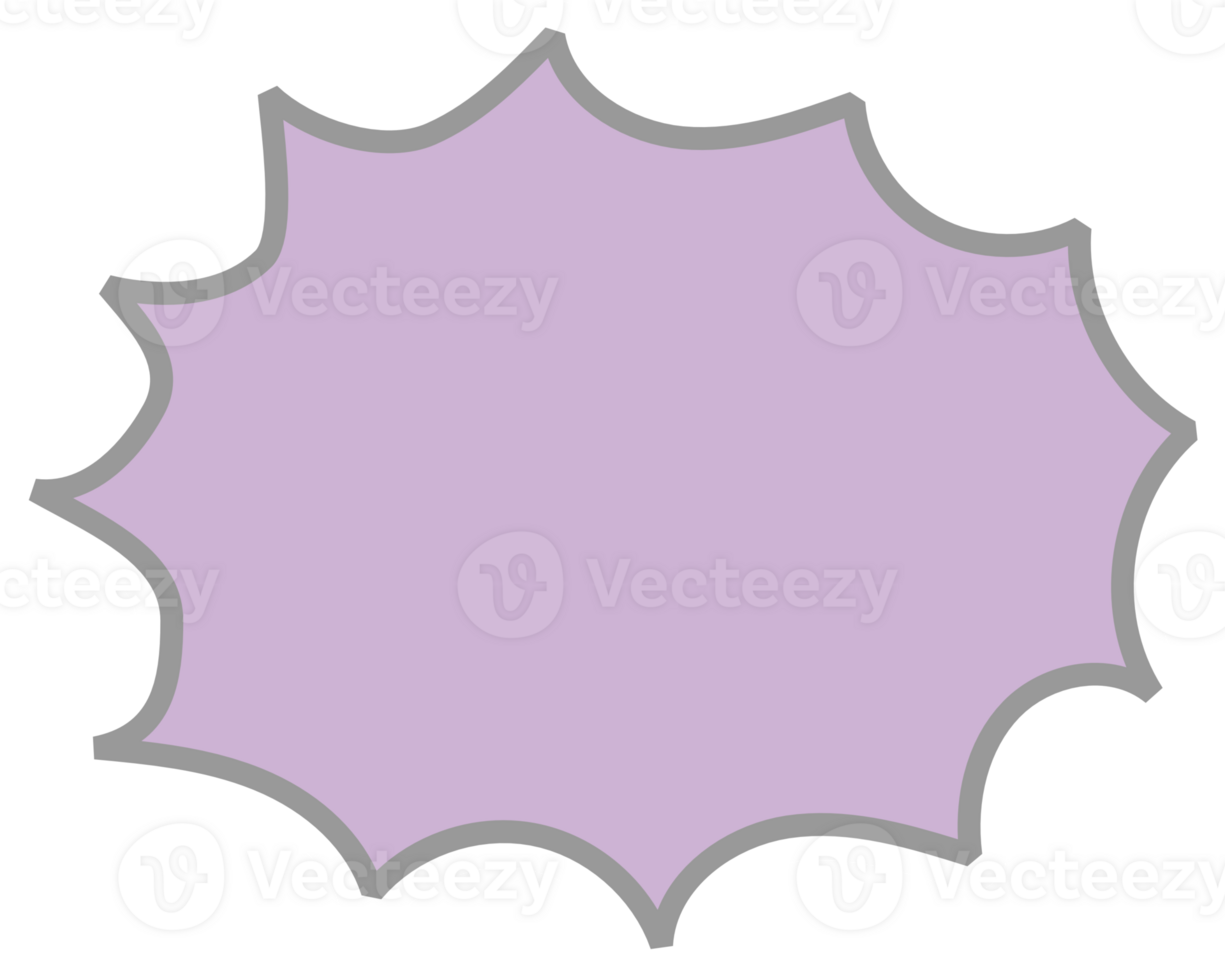 Colorful pastel purple color speech bubble balloon, icon sticker memo keyword planner text box banner, flat png transparent element design