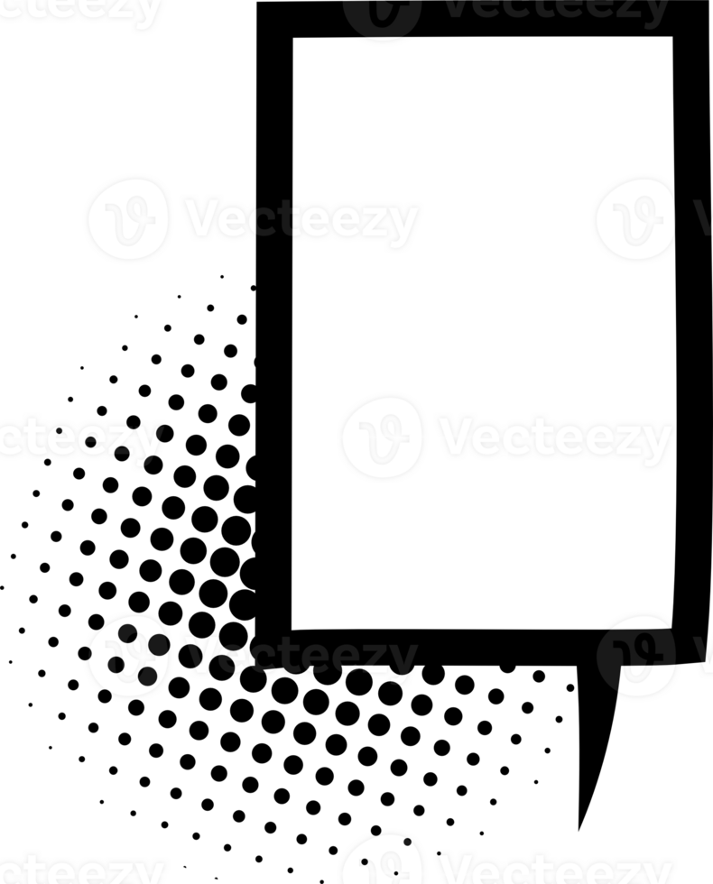 Black and white Pop art polka dots halftone speech bubble balloon icon sticker memo keyword planner text box banner, flat png transparent element design