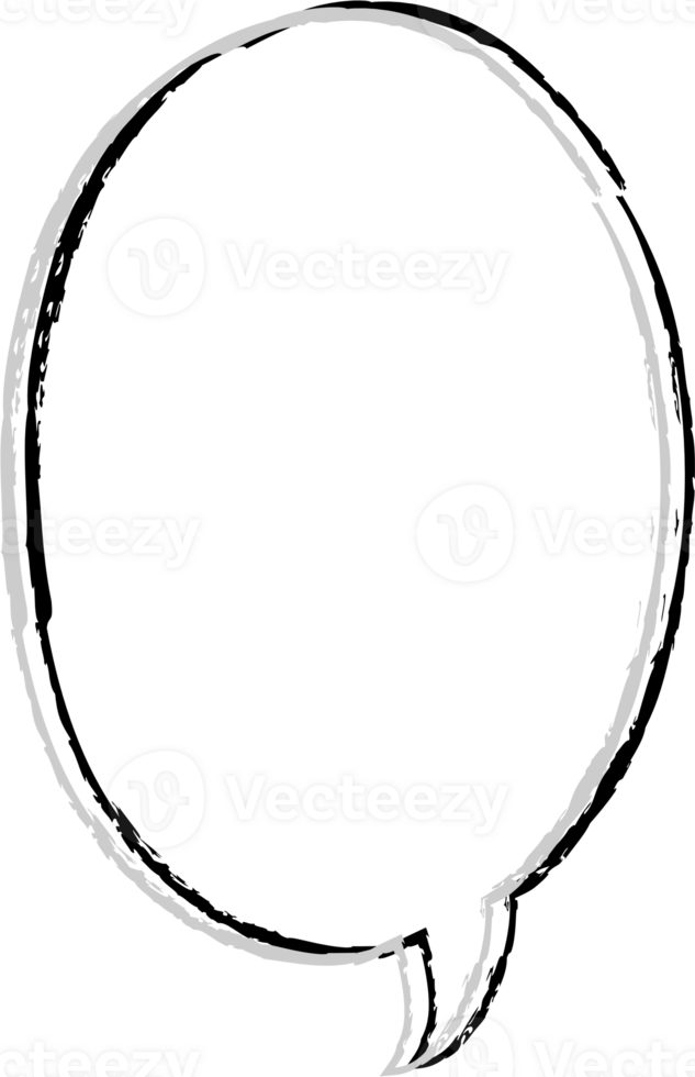 Black and white speech bubble balloon, icon sticker memo keyword planner text box banner, flat png transparent element design