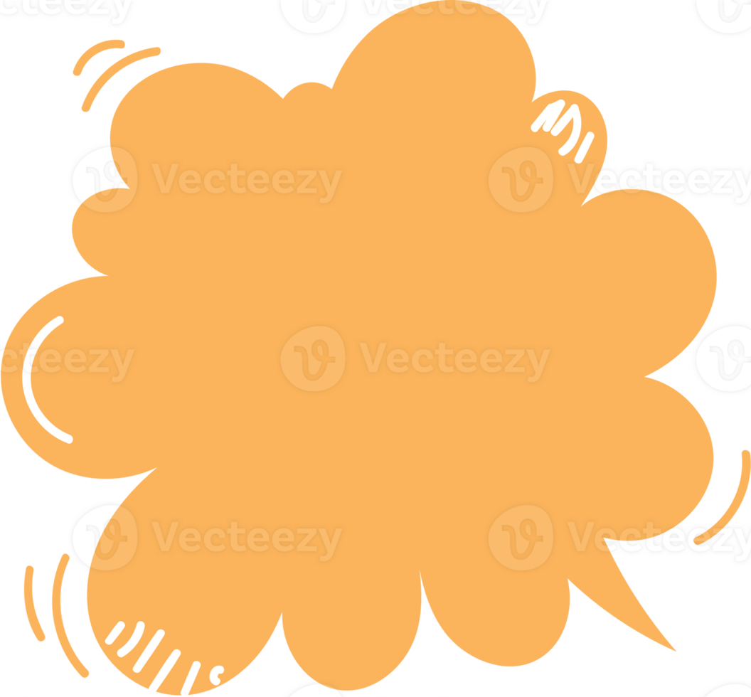 Colorful pastel yellow color speech bubble balloon, icon sticker memo keyword planner text box banner, flat png transparent element design