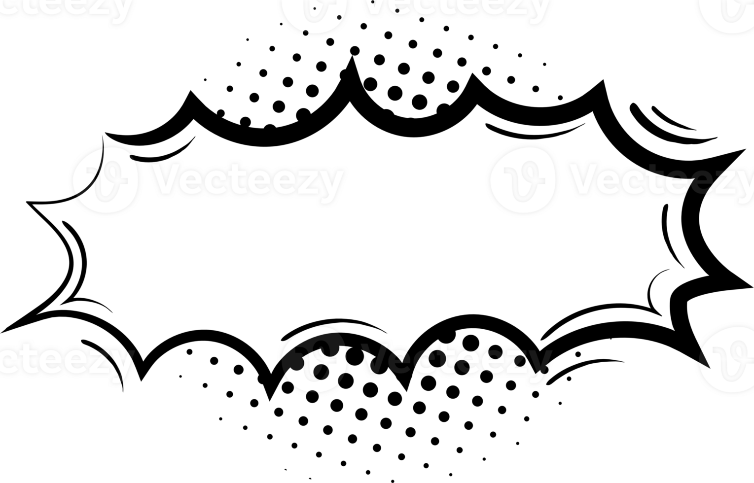 Black and white Pop art polka dots halftone speech bubble balloon icon sticker memo keyword planner text box banner, flat png transparent element design