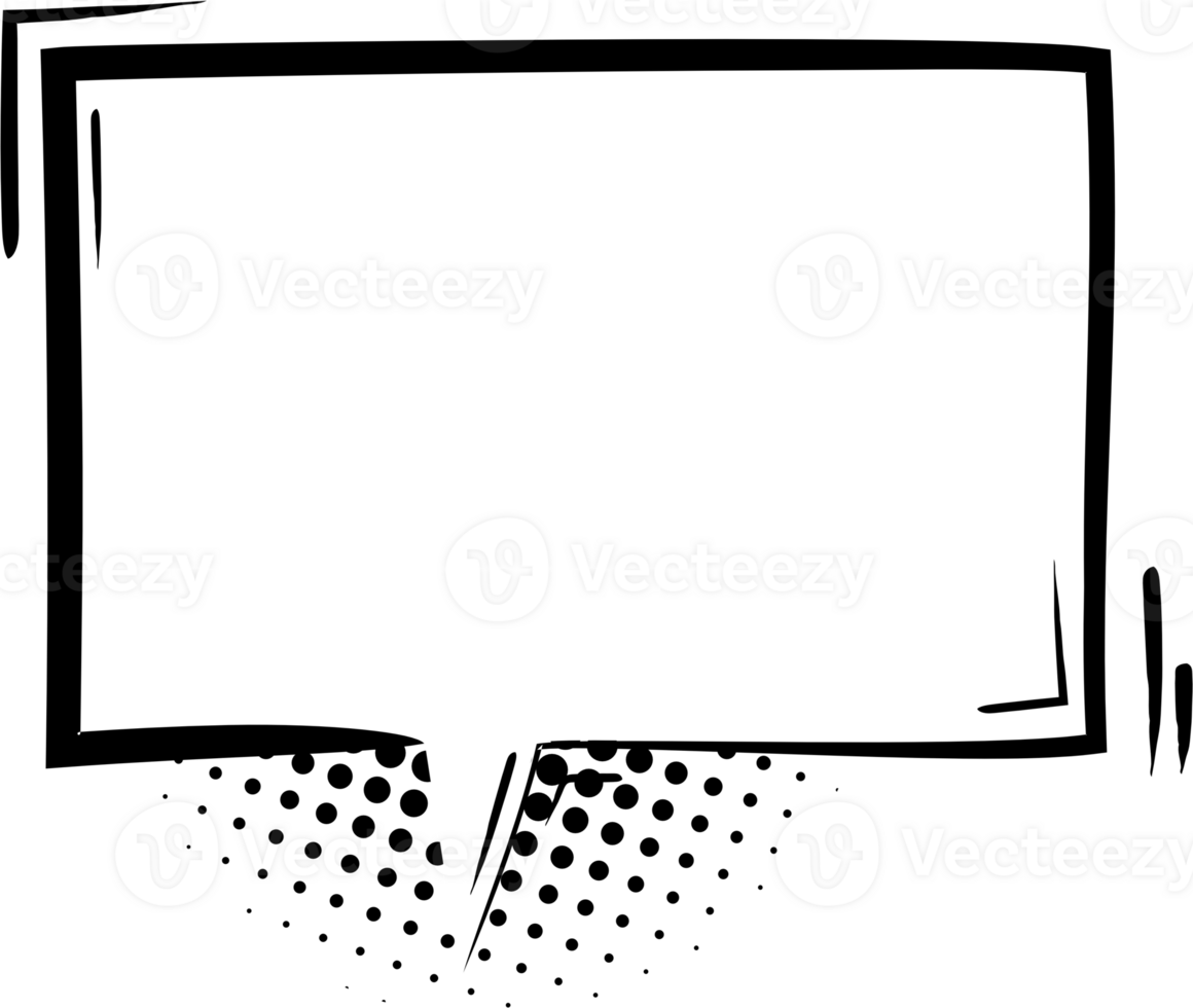 Black and white Pop art polka dots halftone speech bubble balloon icon sticker memo keyword planner text box banner, flat png transparent element design