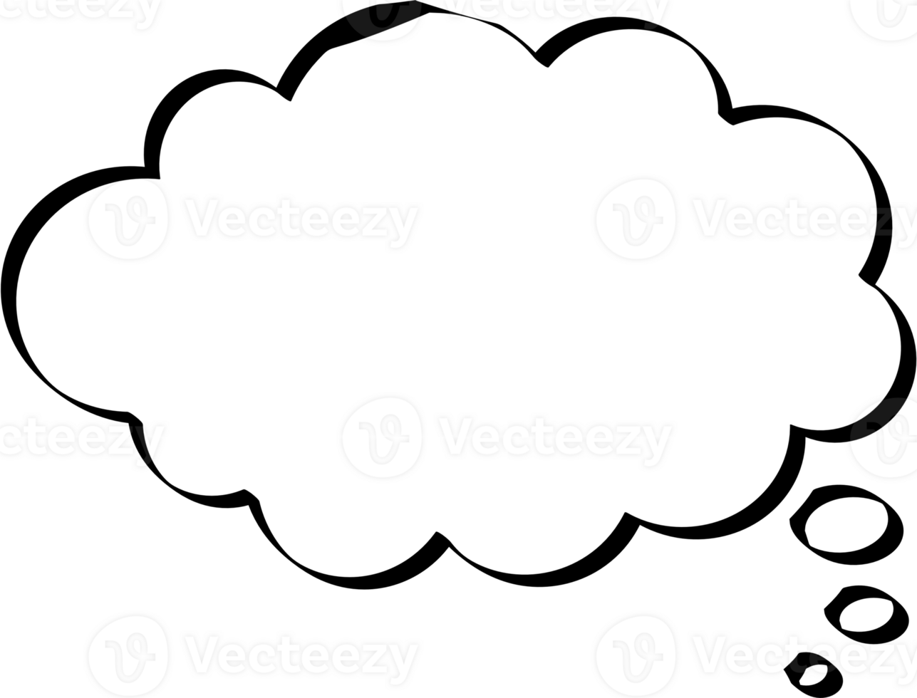 Black and white speech bubble balloon, icon sticker memo keyword planner text box banner, flat png transparent element design