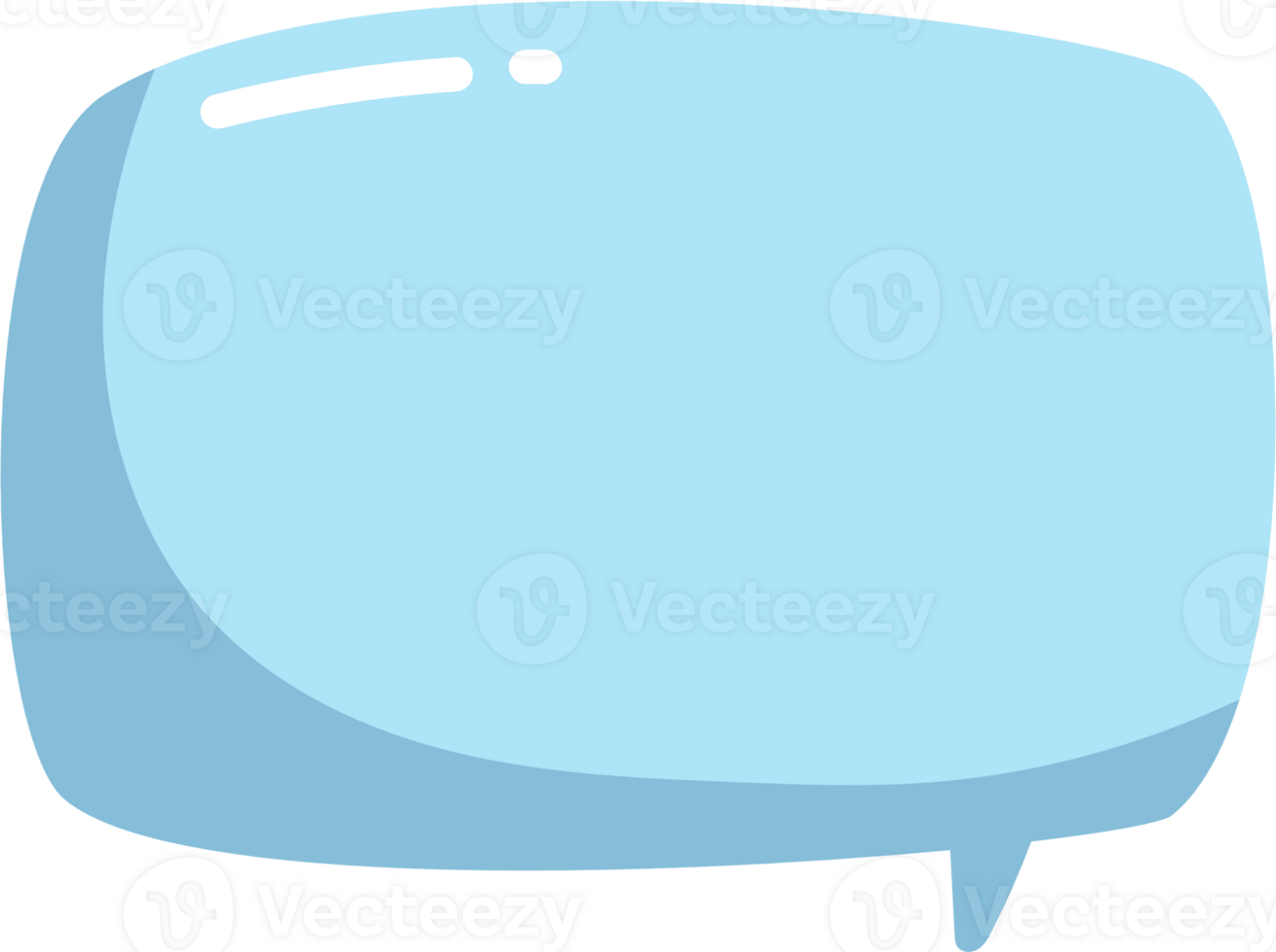 Blue speech bubble balloon icon sticker memo keyword planner text box banner, flat png transparent element design