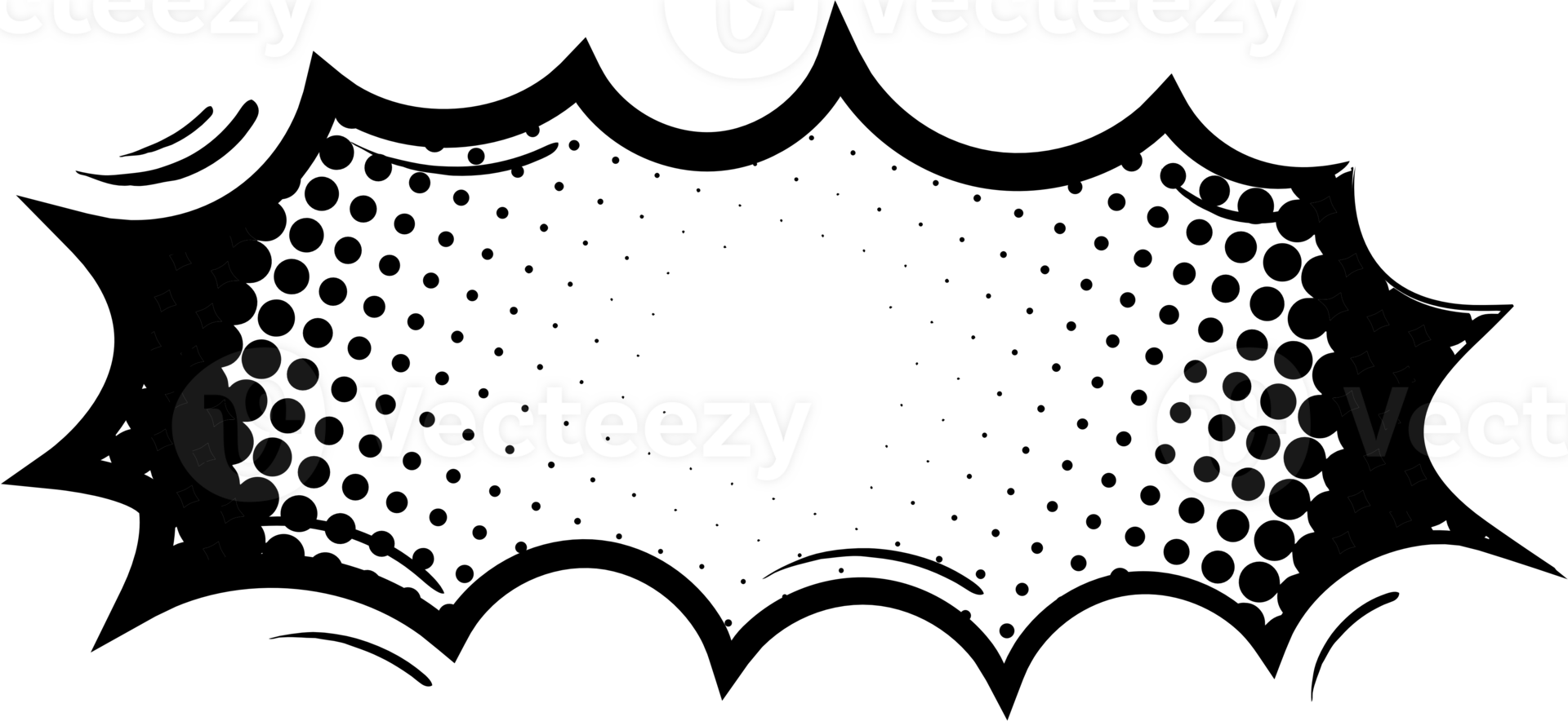 Black and white Pop art polka dots halftone speech bubble balloon icon sticker memo keyword planner text box banner, flat png transparent element design