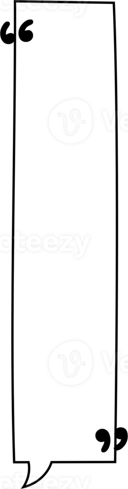 Black and white speech bubble balloon with quotation marks, icon sticker memo keyword planner text box banner, flat png transparent element design