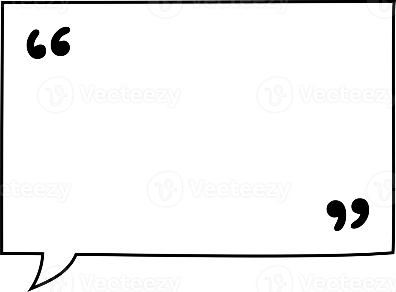 Black and white speech bubble balloon with quotation marks, icon sticker memo keyword planner text box banner, flat png transparent element design