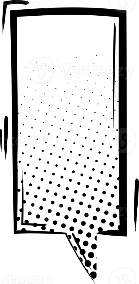 Black and white Pop art polka dots halftone speech bubble balloon icon sticker memo keyword planner text box banner, flat png transparent element design