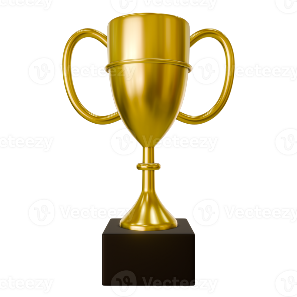 3D Gold Trophy png