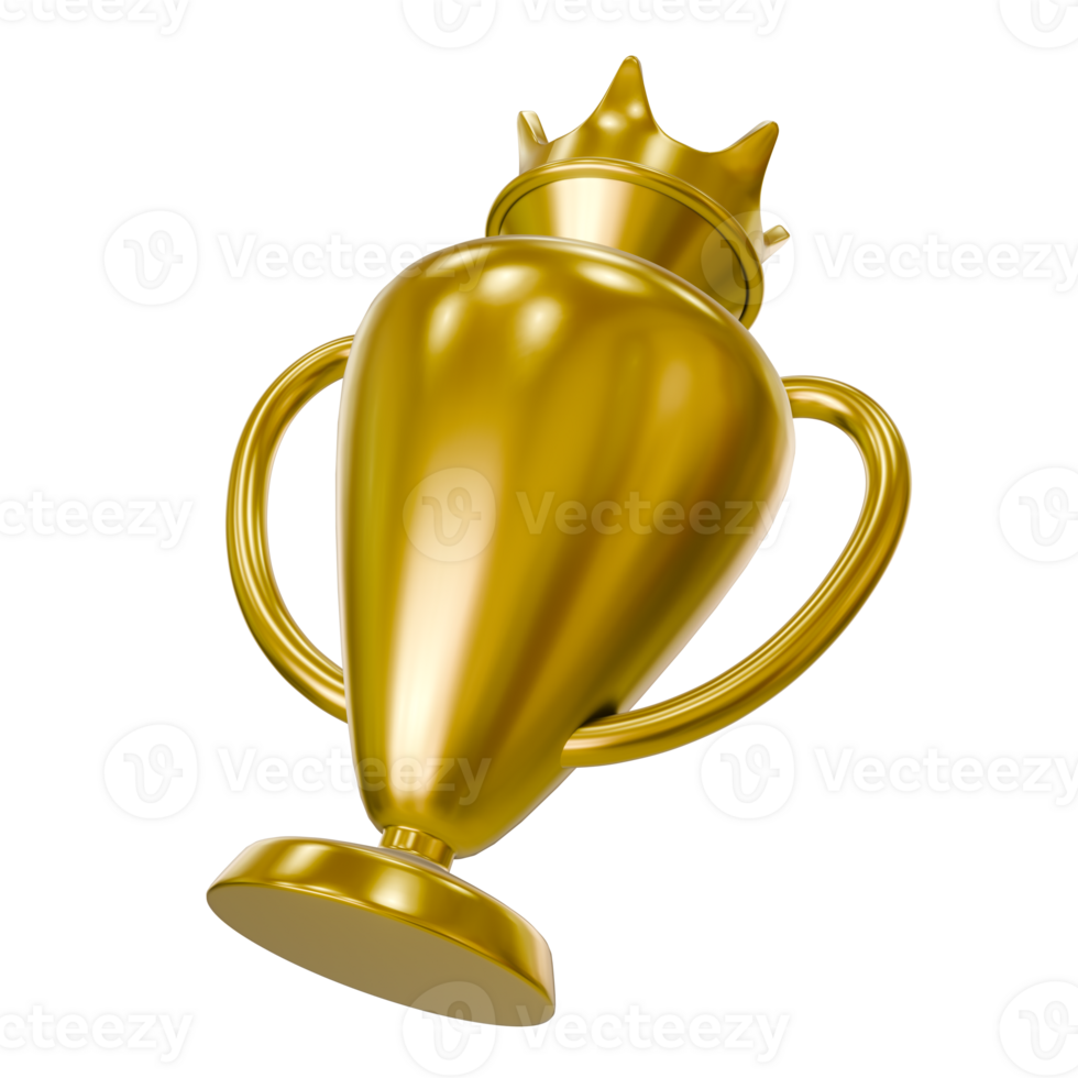 Golden champion trophy png