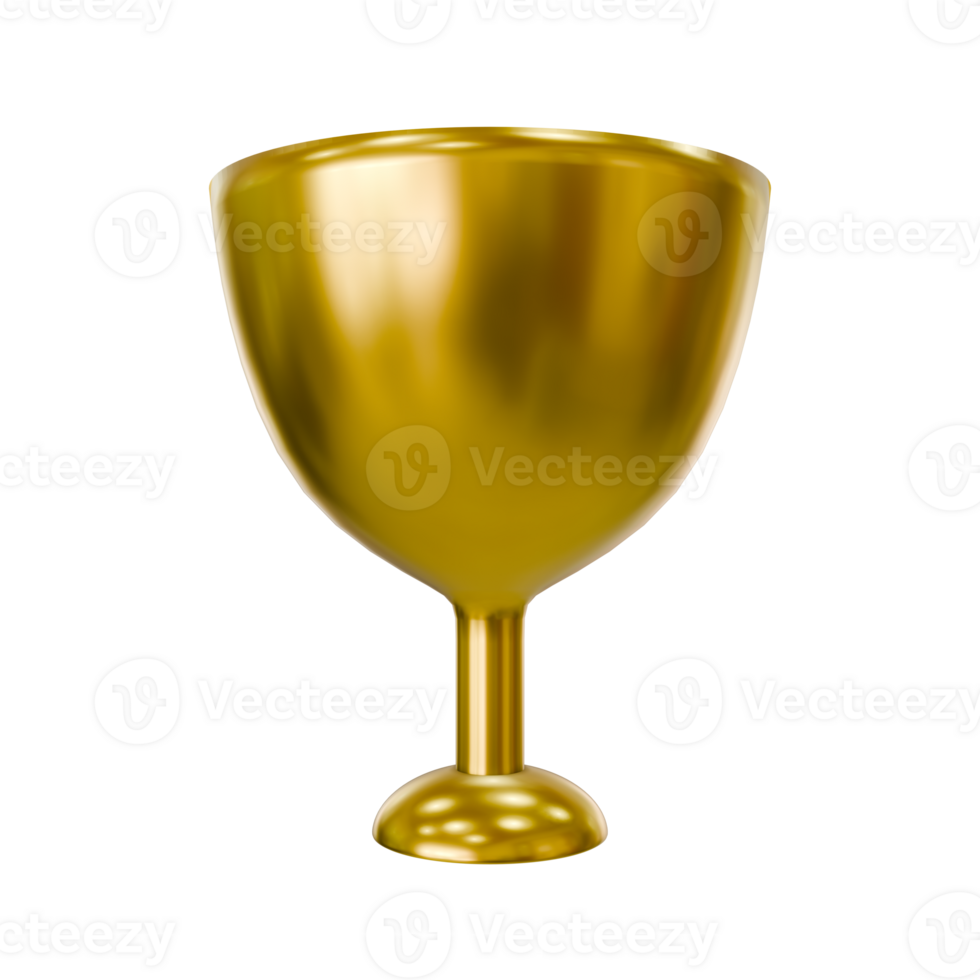 3d guld trofén png