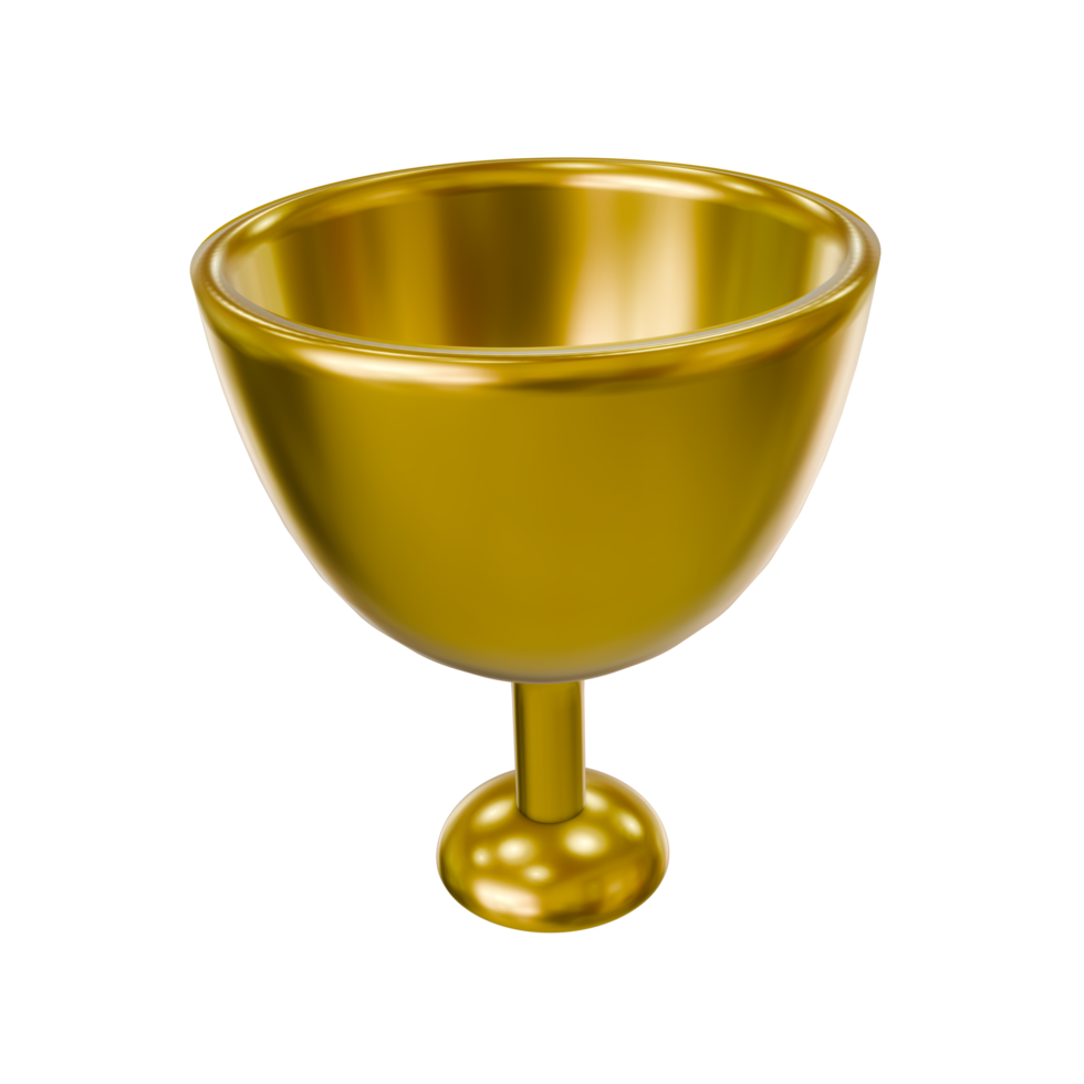 Realistic 3D golden trophy png