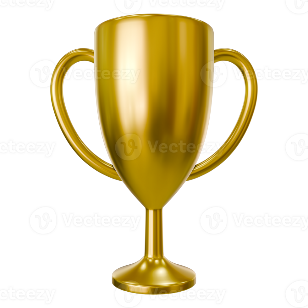 3D Gold Trophy png