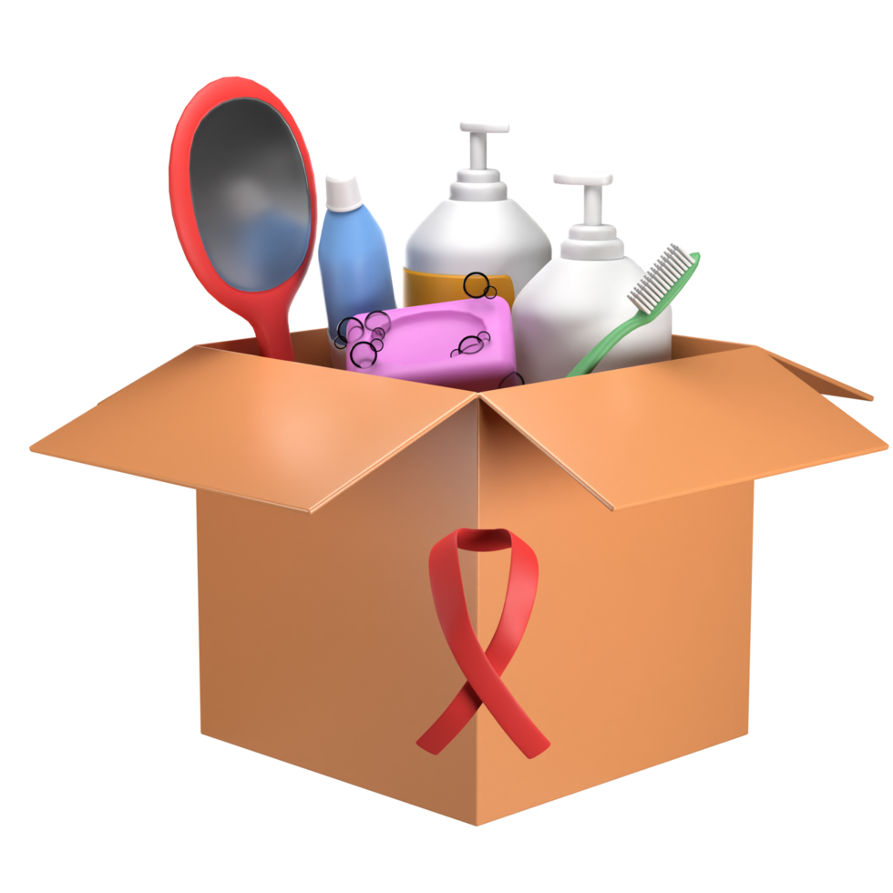 3D Toiletries Donation Box png