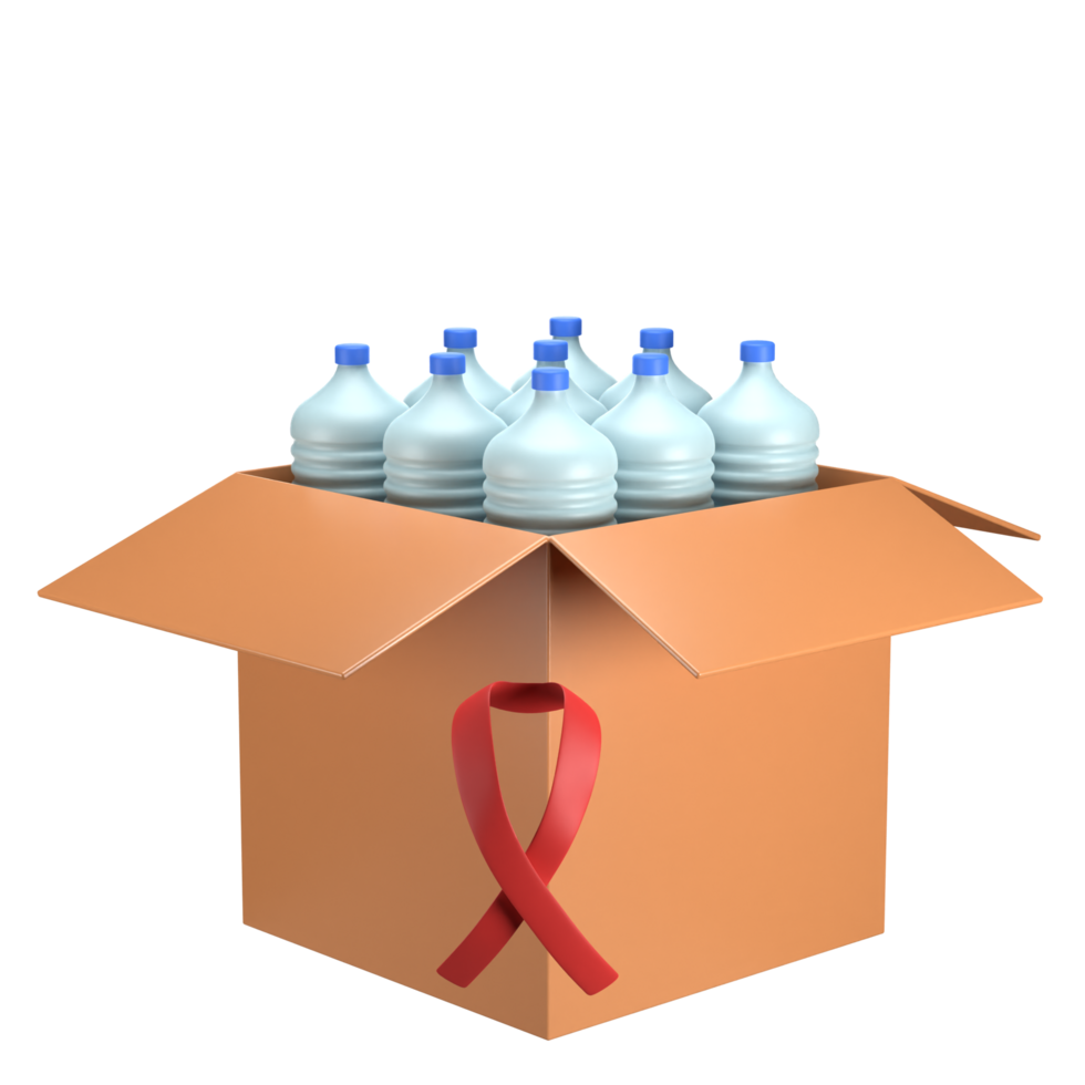 3D Clean Water Donation Box png