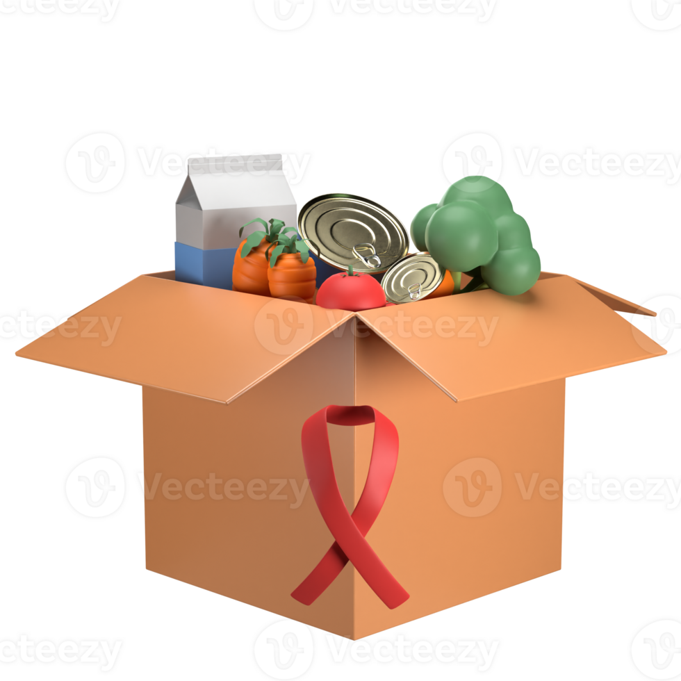 3D Basic Food Donation Box png