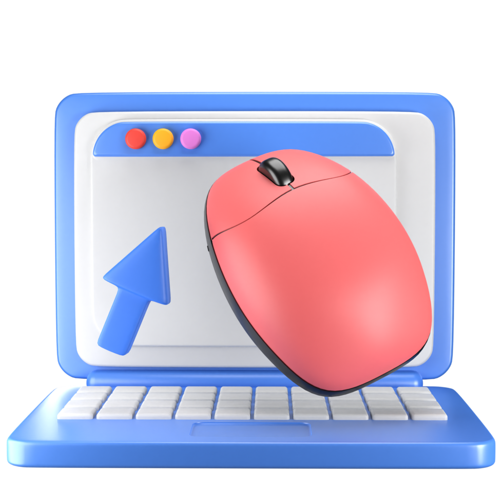 3d laptop muis png