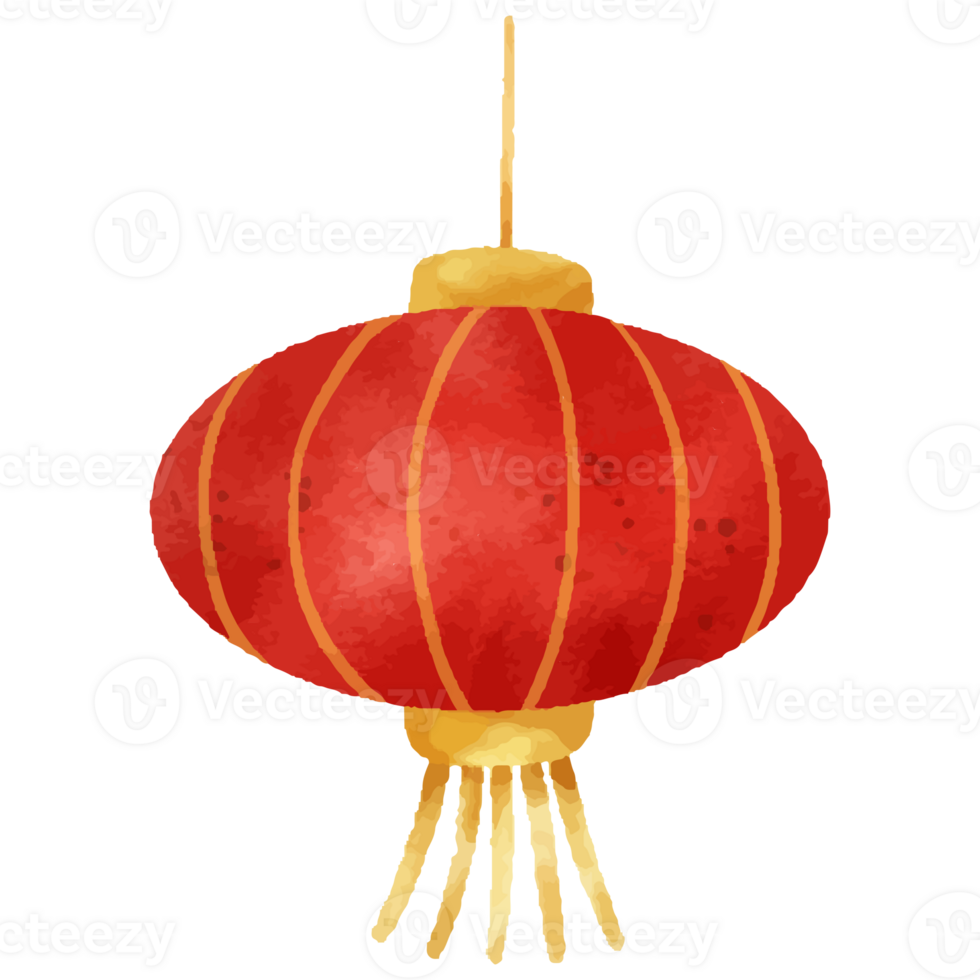 watercolor Chinese lanterns. png