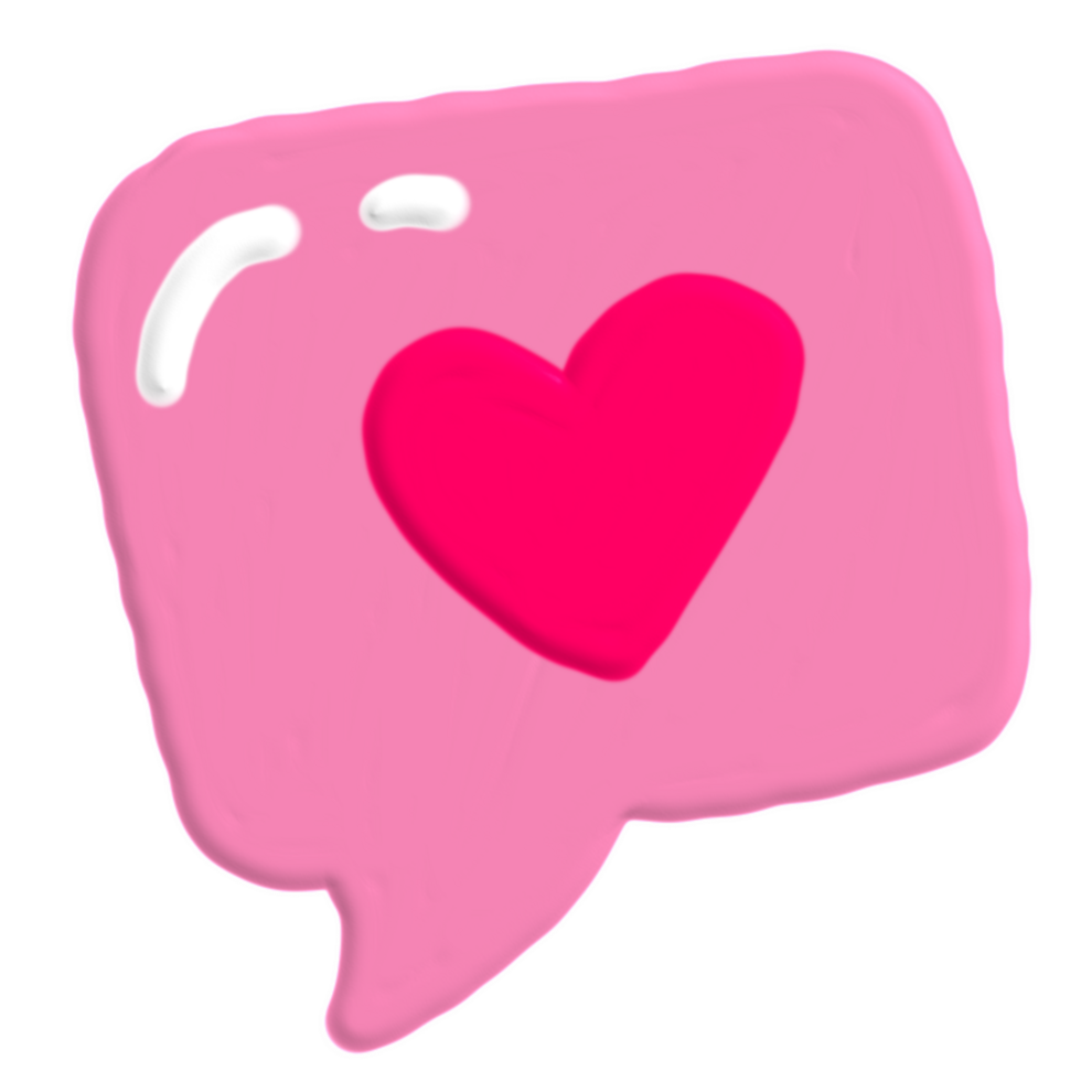 valentine element with acrylic paint png