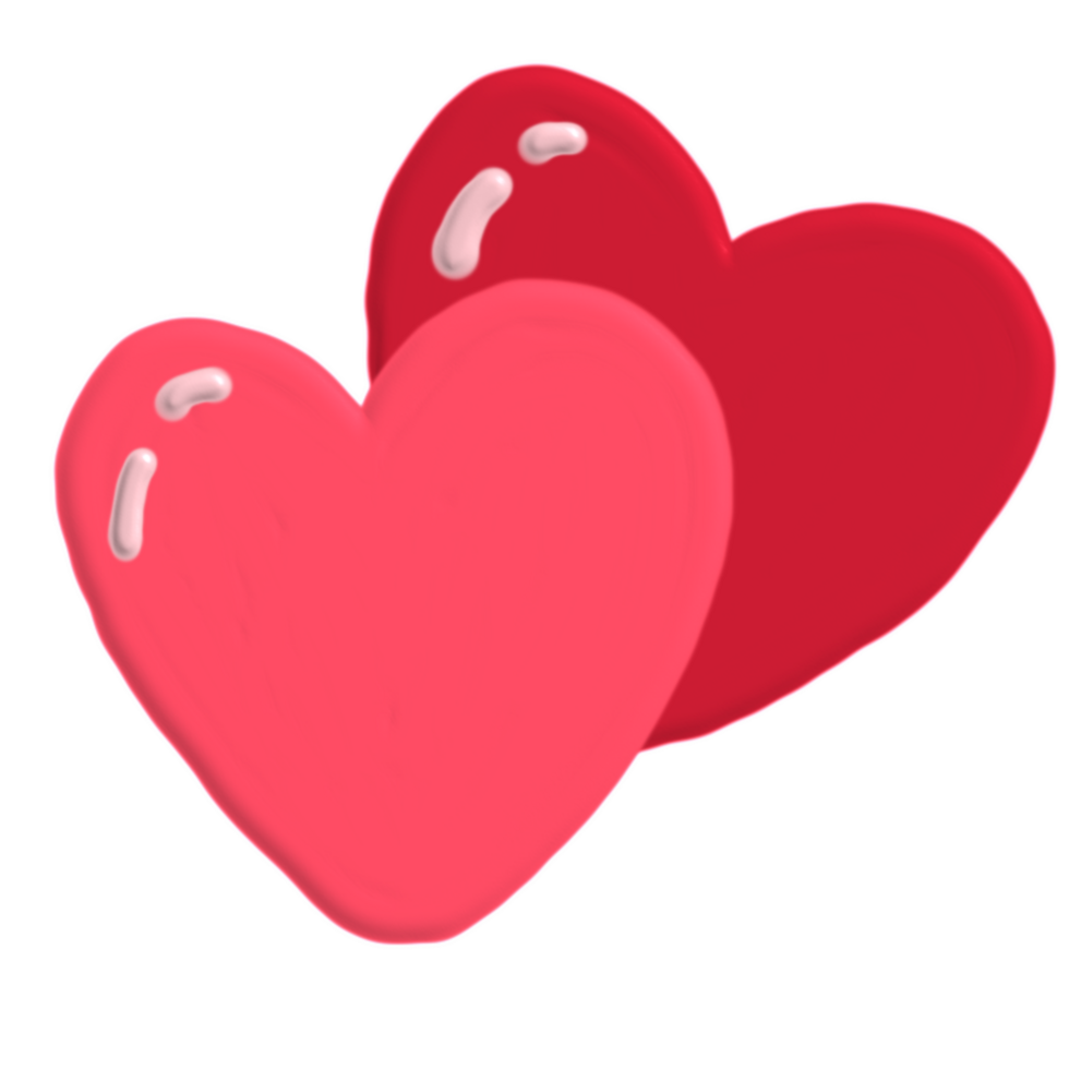 valentine element with acrylic paint png