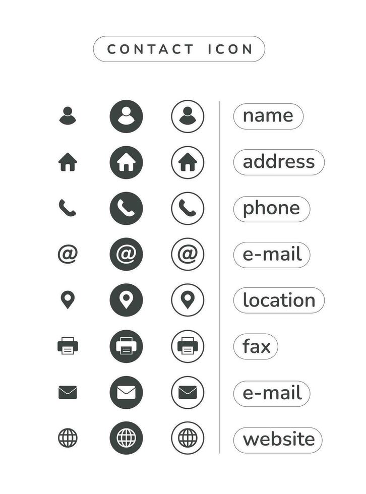 Contact Icon for Business vector