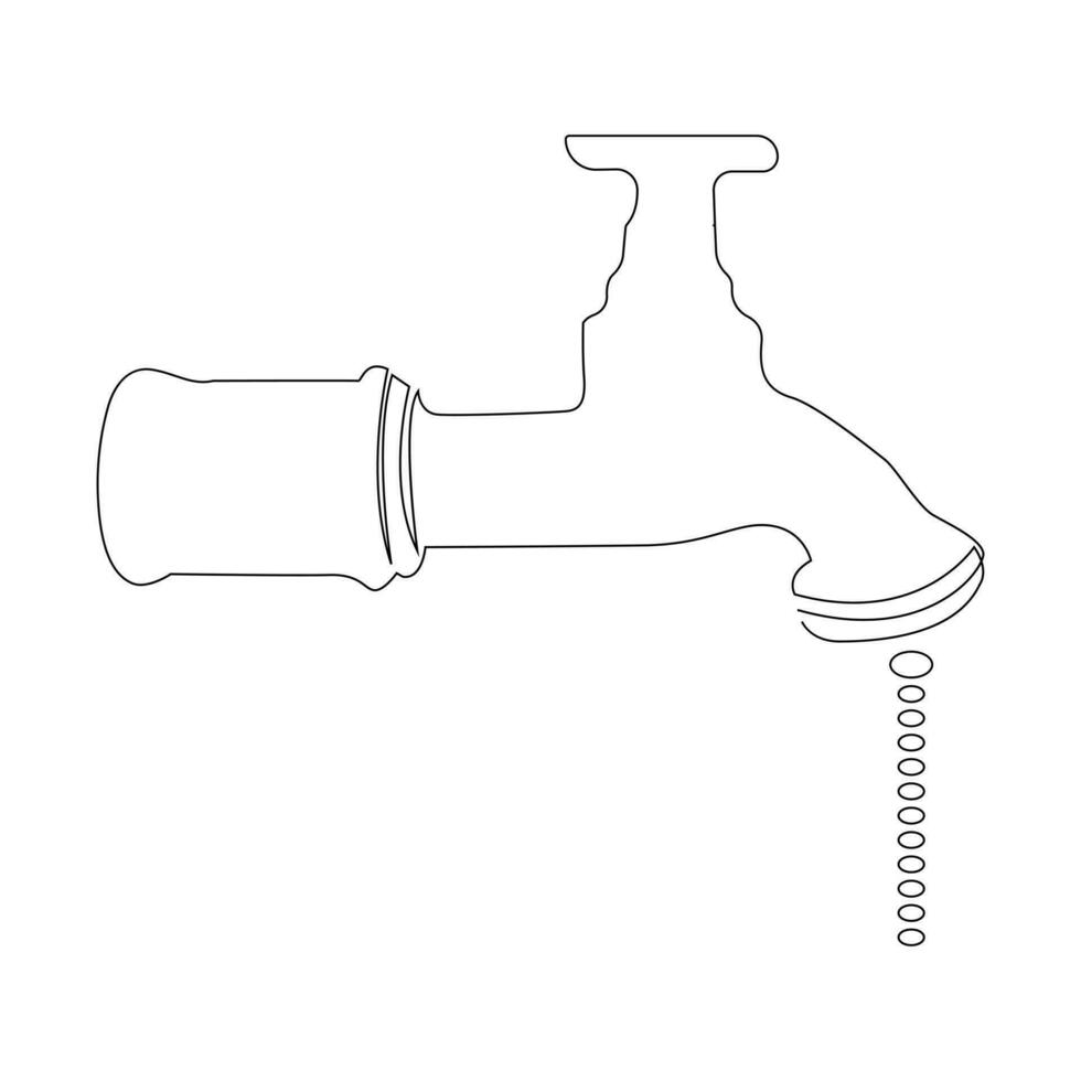 World water day continuous single line drawing and one line water droplets outline vector art illustration