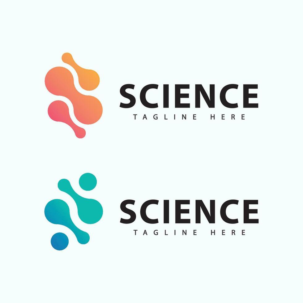 Molecule logo icon template for science brand identity. vector
