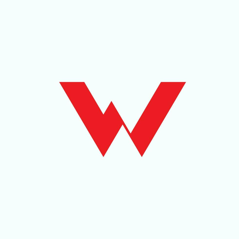 Initial letter W logo Vector template