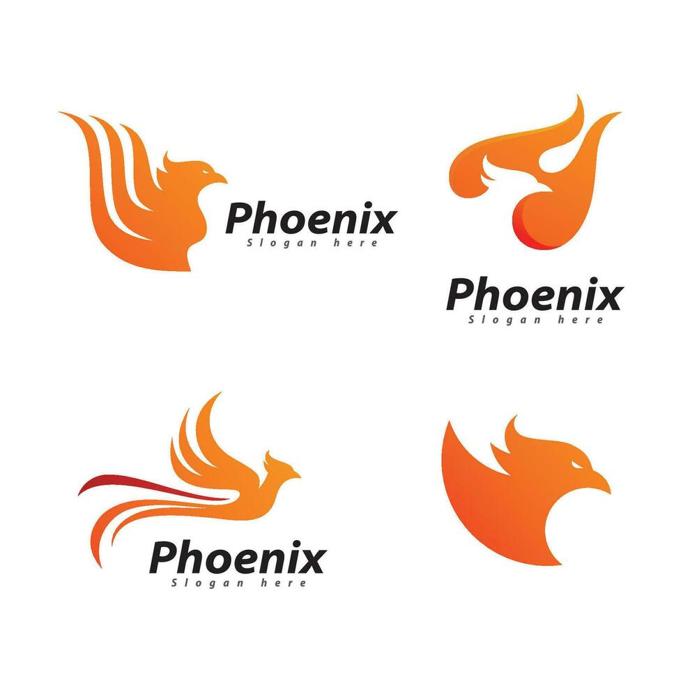 Phoenix logo design vector template.