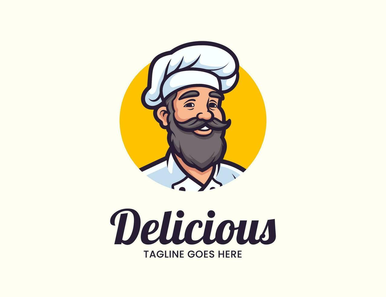 Ilustración de vector de logotipo de chef