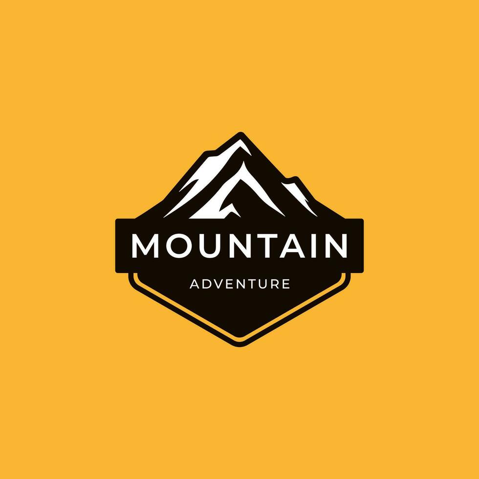 Mountain adventure logo vector illustration