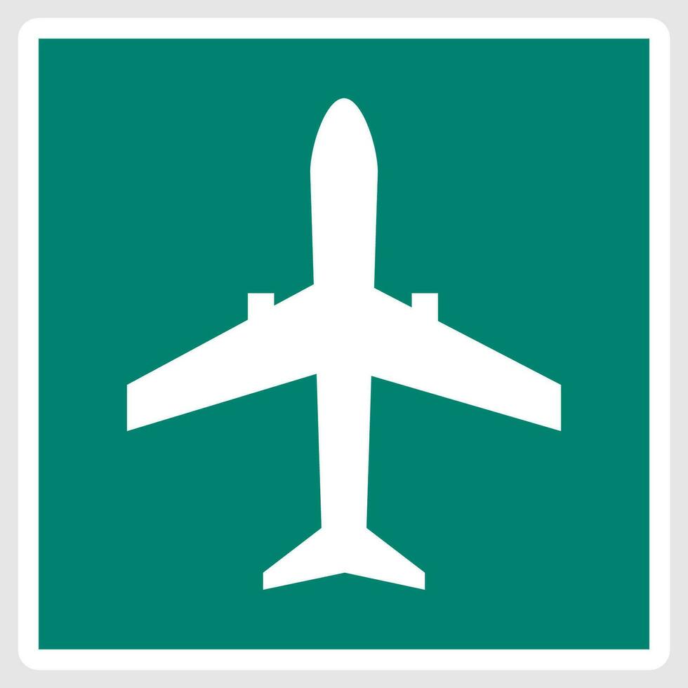 Airport ahead sign stock illustration. Vector design.