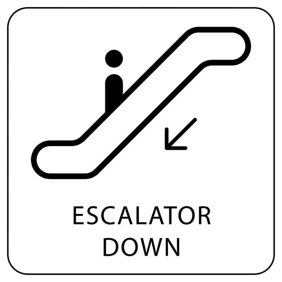 Escalator sign stock illustration. Vector design.