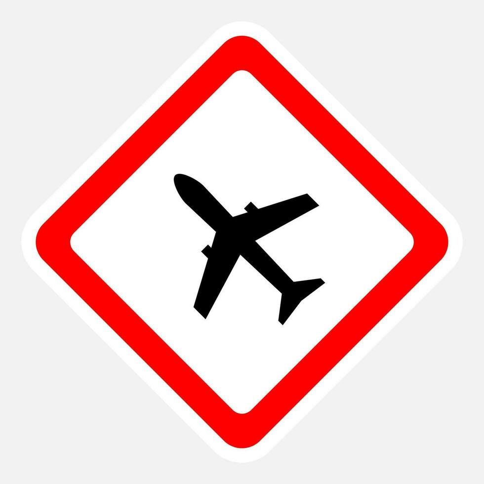 Airport ahead sign stock illustration. Vector design.