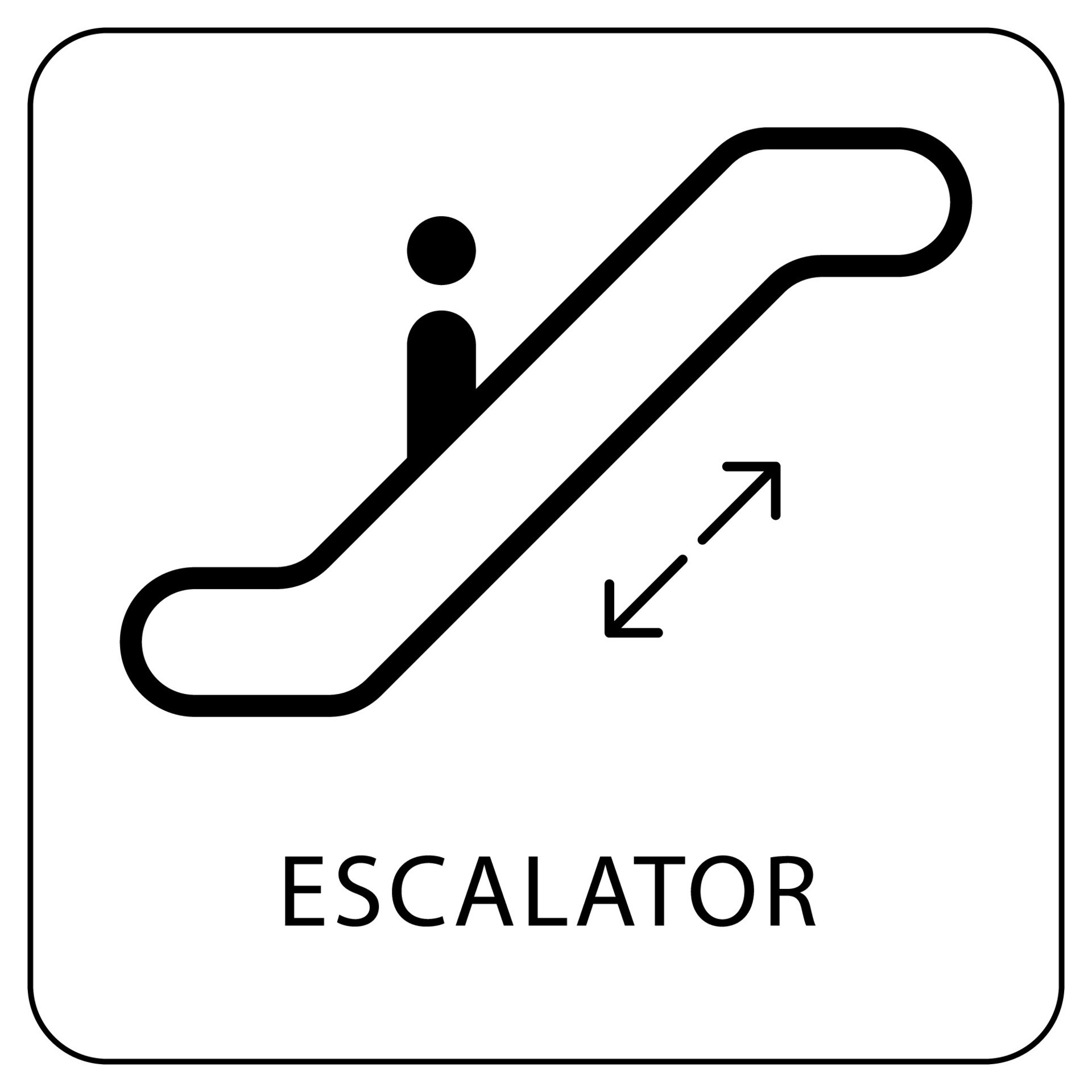 Escalator sign stock illustration. Vector design. 36311730 Vector Art