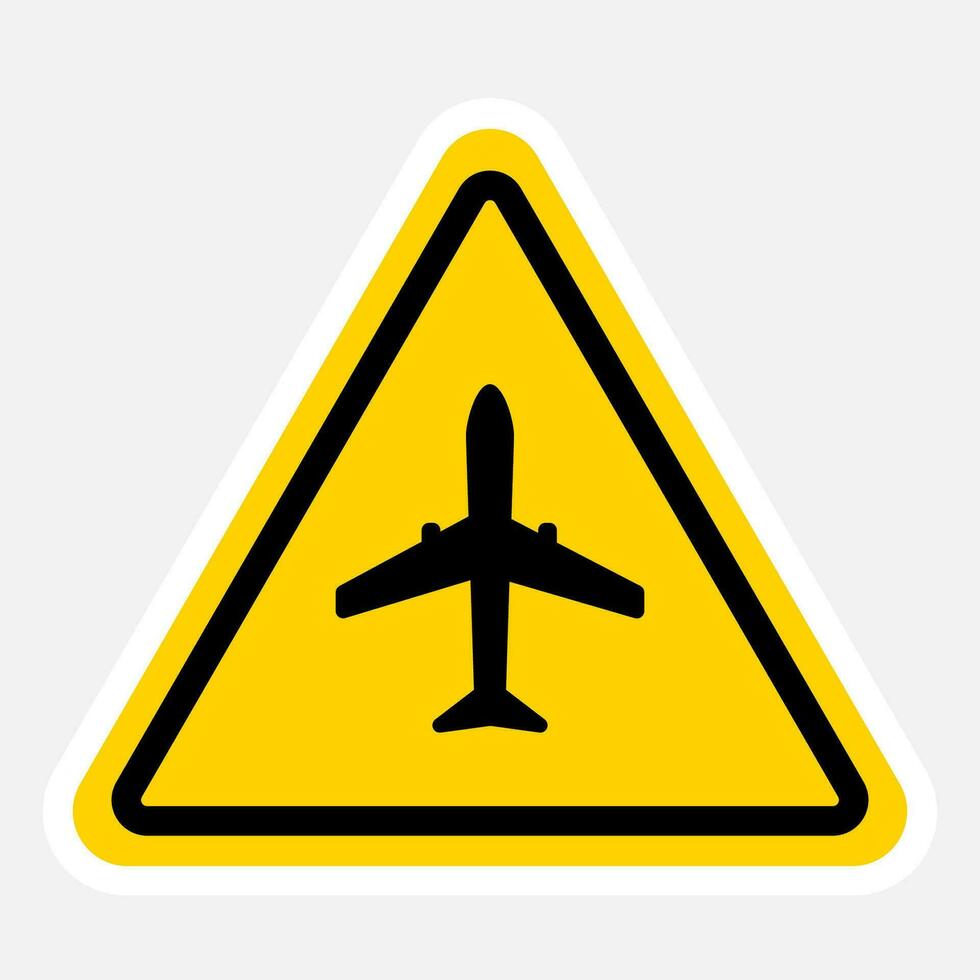 Airport ahead sign stock illustration. Vector design.