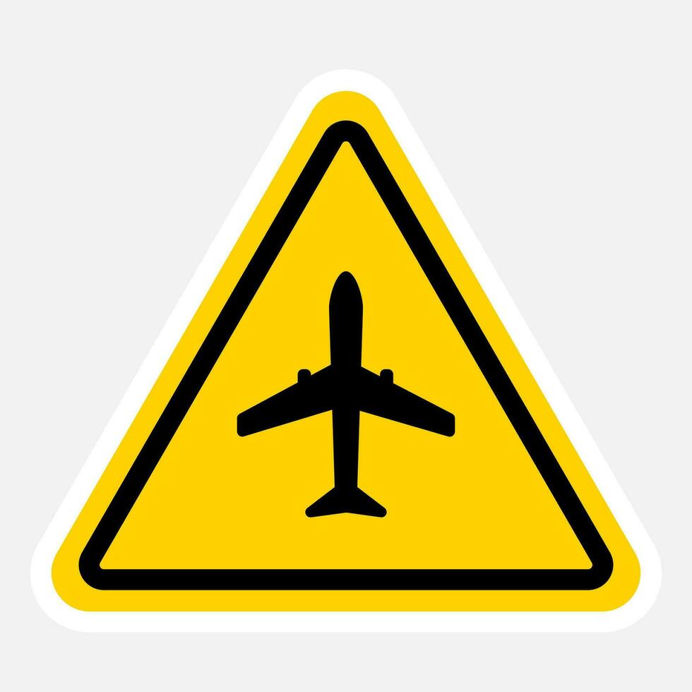 Airport ahead sign stock illustration. Vector design.