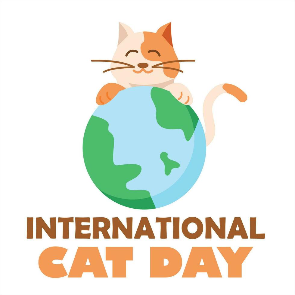 día internacional del gato vector