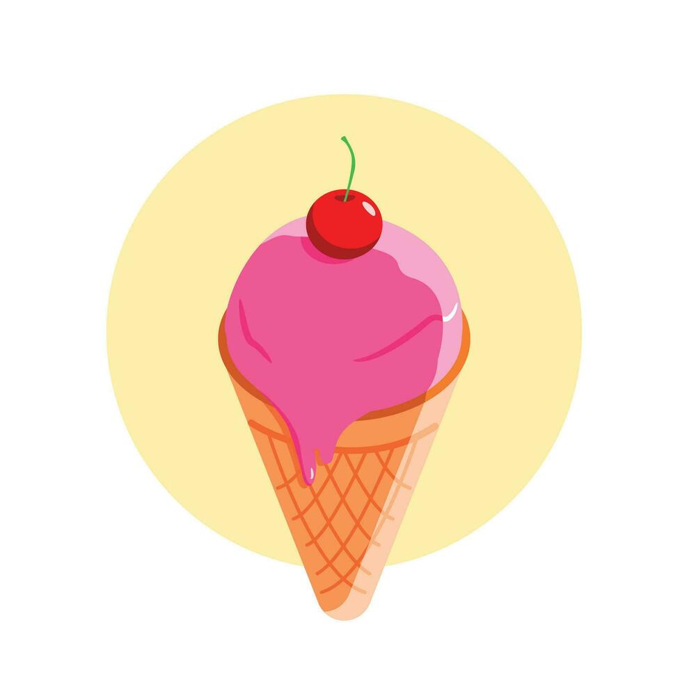 cucurucho de helado vector