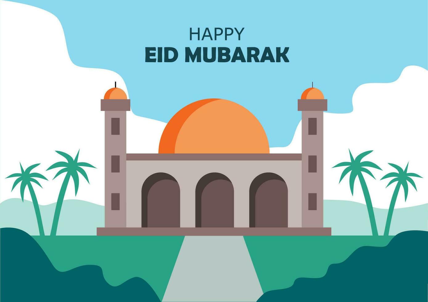 Eid al-Fitr illustrasi vector