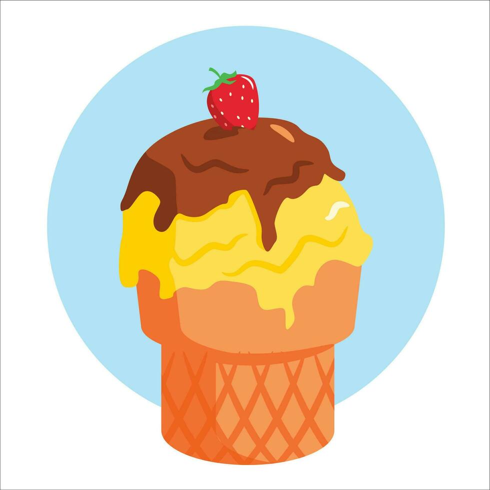 ice cream cone vector