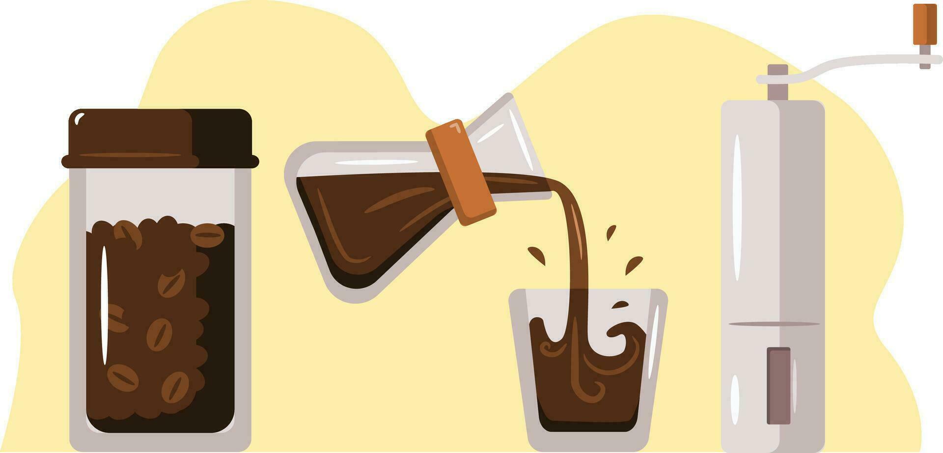 coffee flat illustration vector