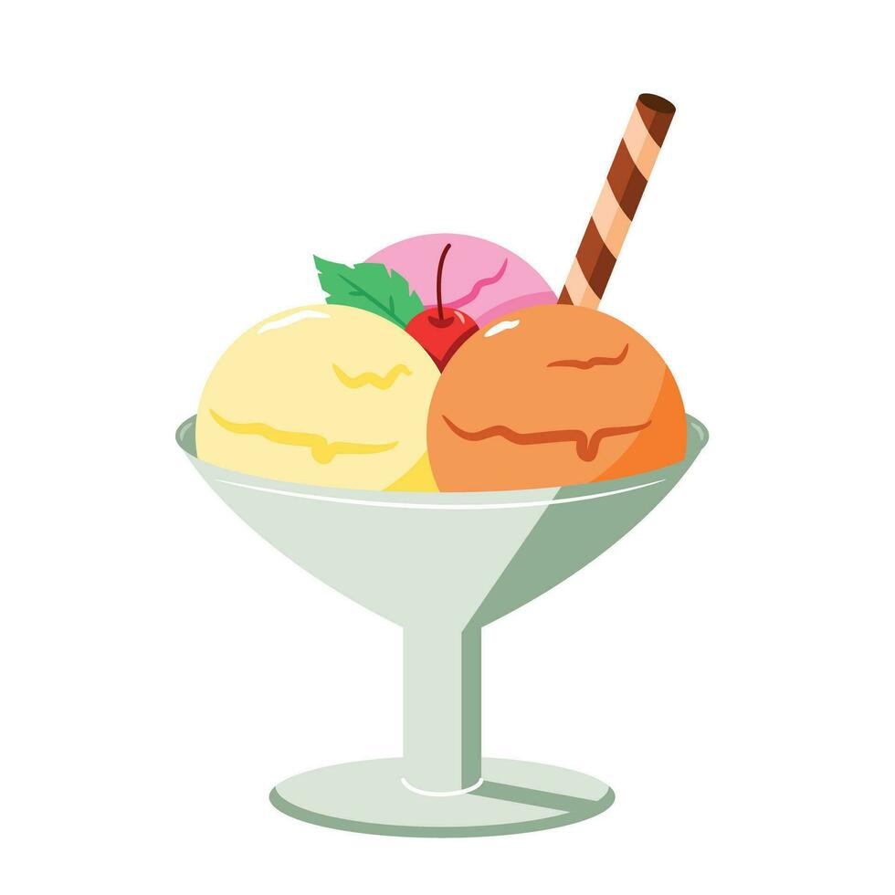 a cup of ice cream vector