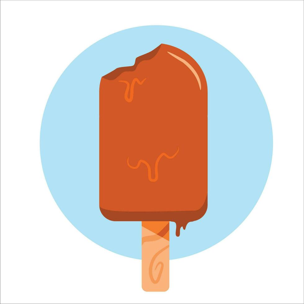 chocolate stick ice cream vector