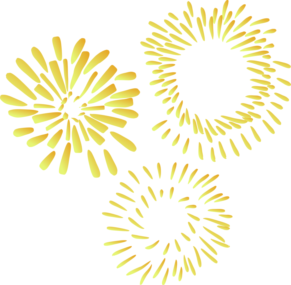 The firework yellow color png