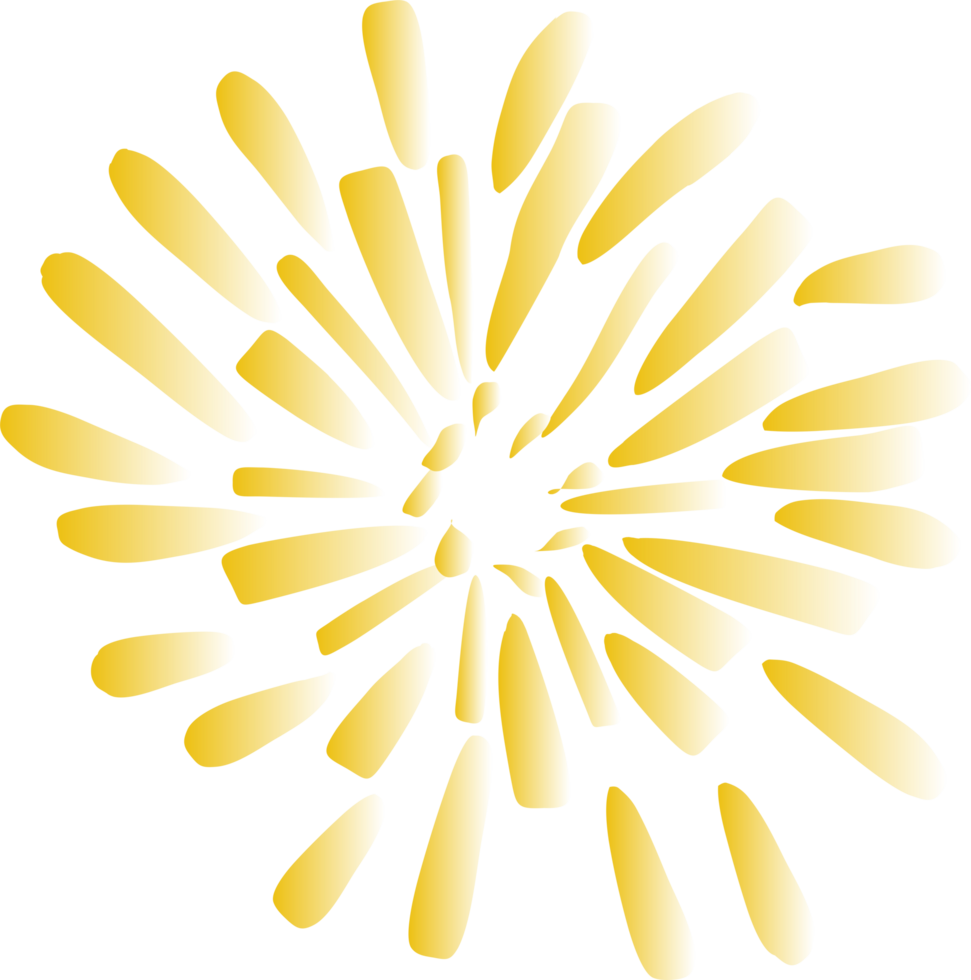 The firework yellow color PNG