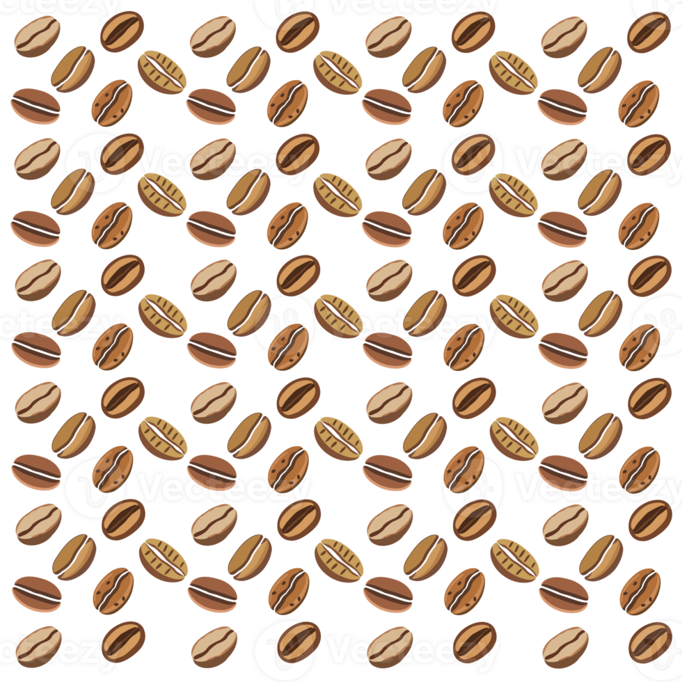 Coffee beans pattern png