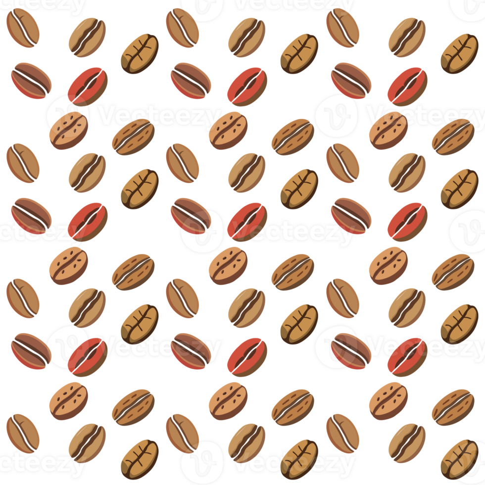 Coffee bean pattern png