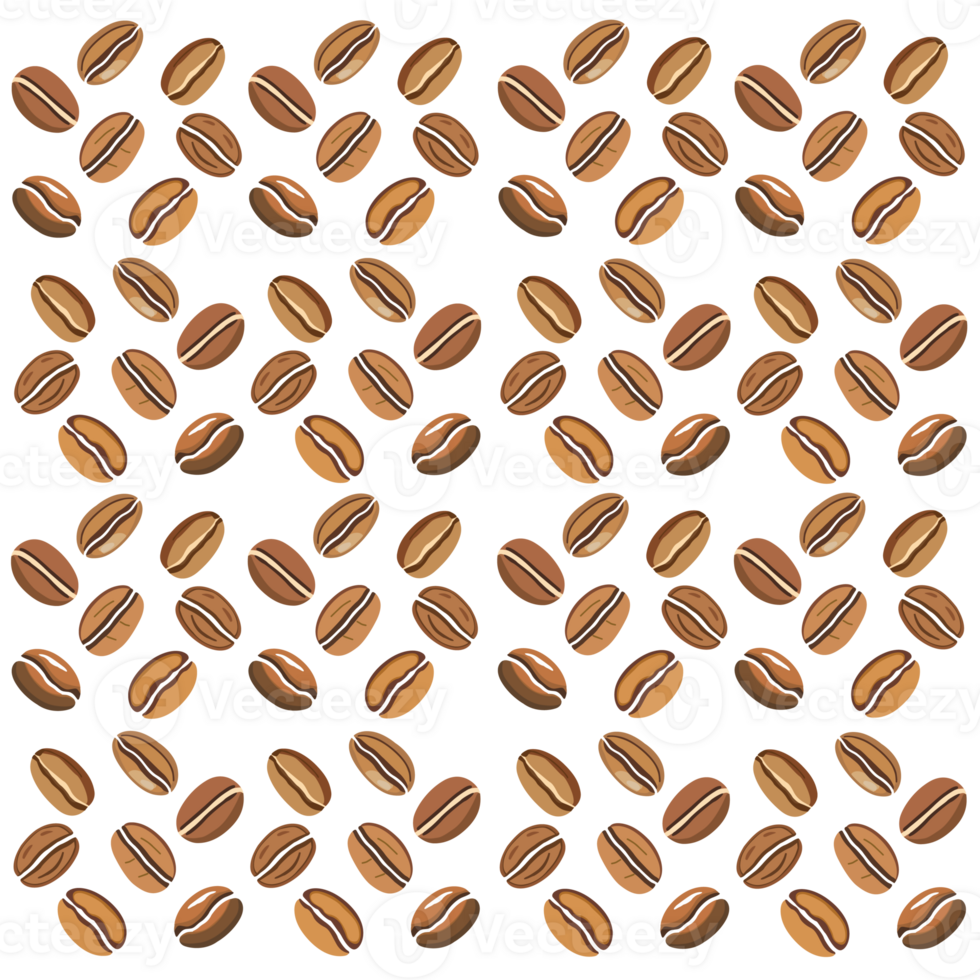 Coffee beans pattern png